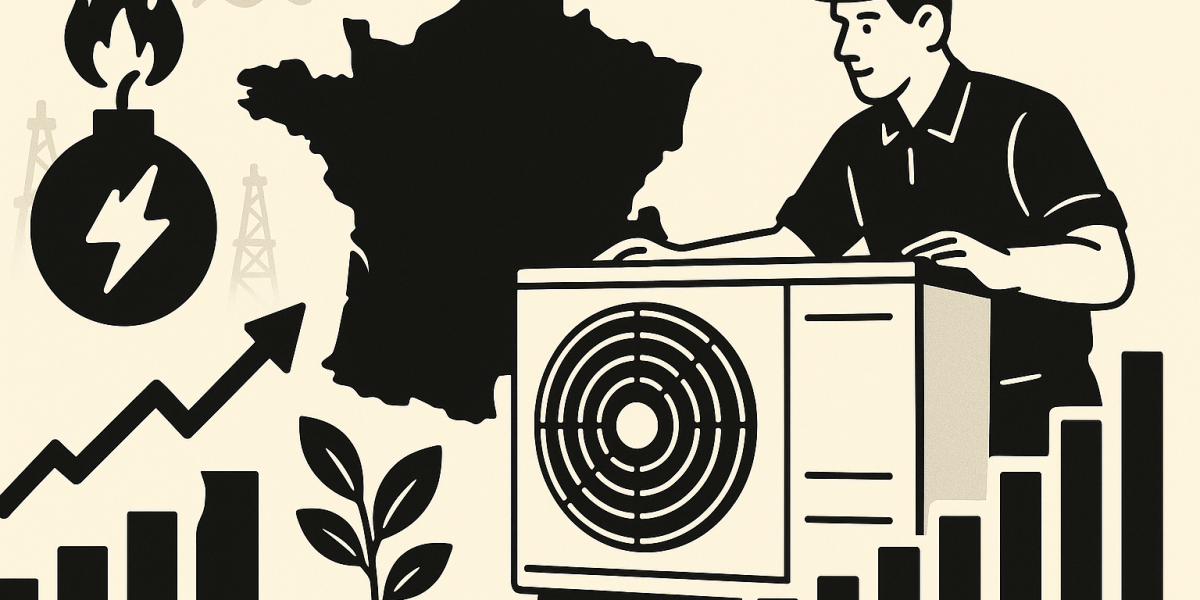 Maison équipée d'une pompe à chaleur, illustration de la hausse des ventes en Europe