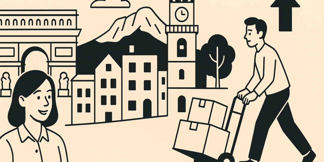 Vue du centre d'Aix‑en‑Provence avec terrasses et bâtiments historiques