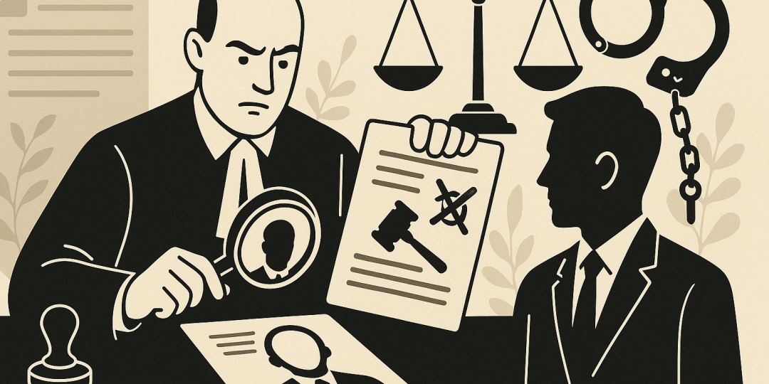 Notaire signant un acte avec documents et stylo sur une table