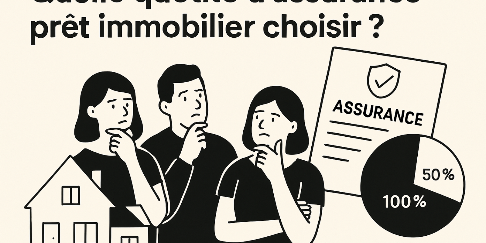 Contrat d'assurance prêt immobilier posé sur une table avec une calculatrice et des clés