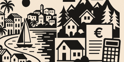 Vue d’une côte française illustrant la concentration des résidences secondaires sur littoral et montagne