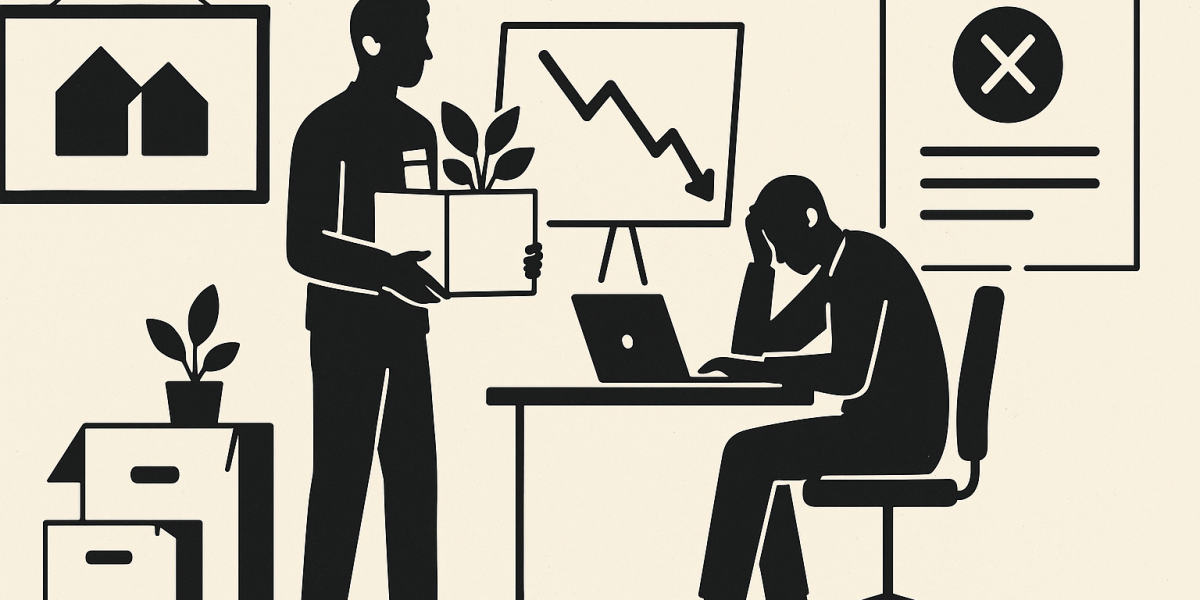 Bâtiment de bureaux et logo SeLoger‑MeilleursAgents symbolisant une restructuration d’entreprise