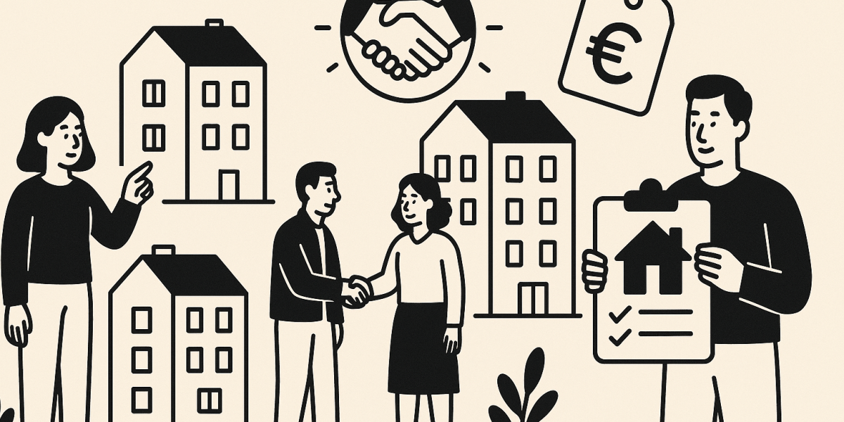 Immeuble HLM avec clé symbolisant des solutions pour la crise du logement