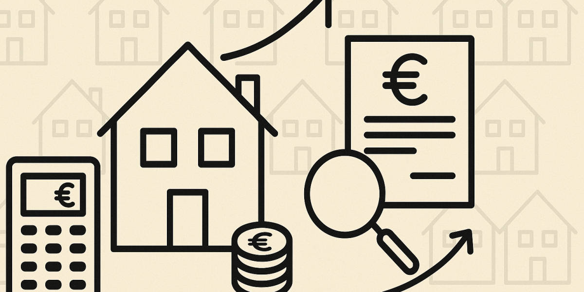 Documents fiscaux et maison sur une table : illustration de la mise à jour de la taxe foncière