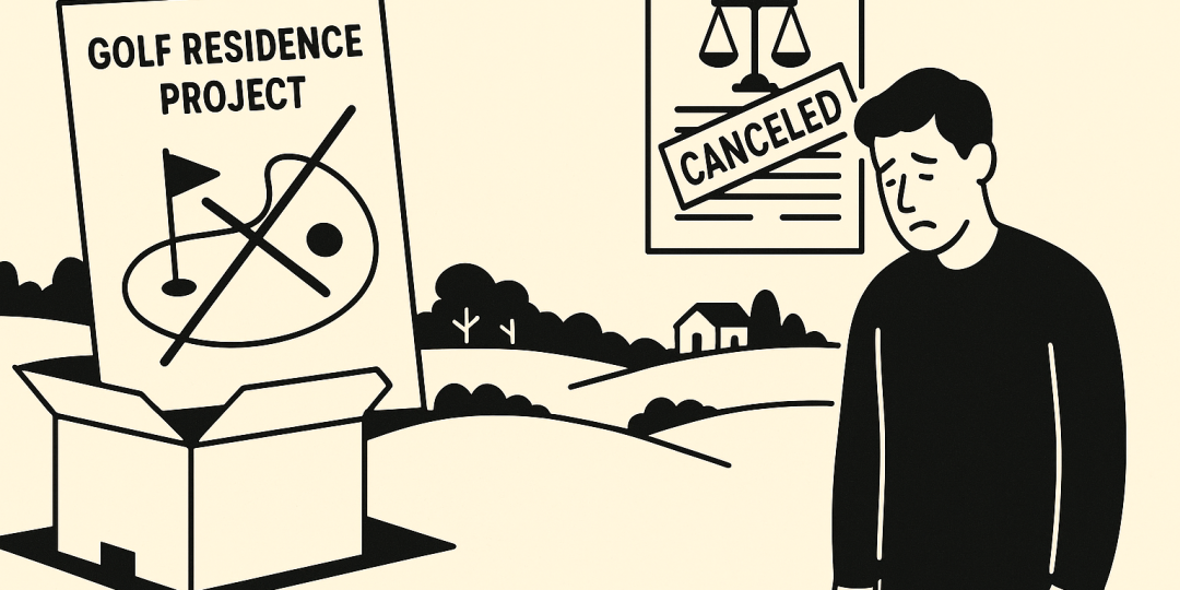 Terrain de Fontiers-Cabardès : image d’archive illustrant le projet de résidence golfique déclaré juridiquement caduc