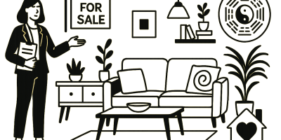 Intérieur mis en valeur : entrée lumineuse, plantes et mise en scène pour la vente