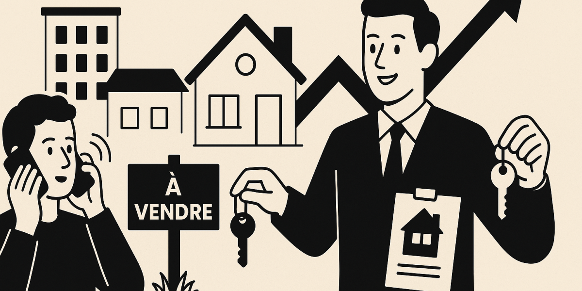 Façades d'immeubles et rue en Auvergne, illustrant le marché immobilier local