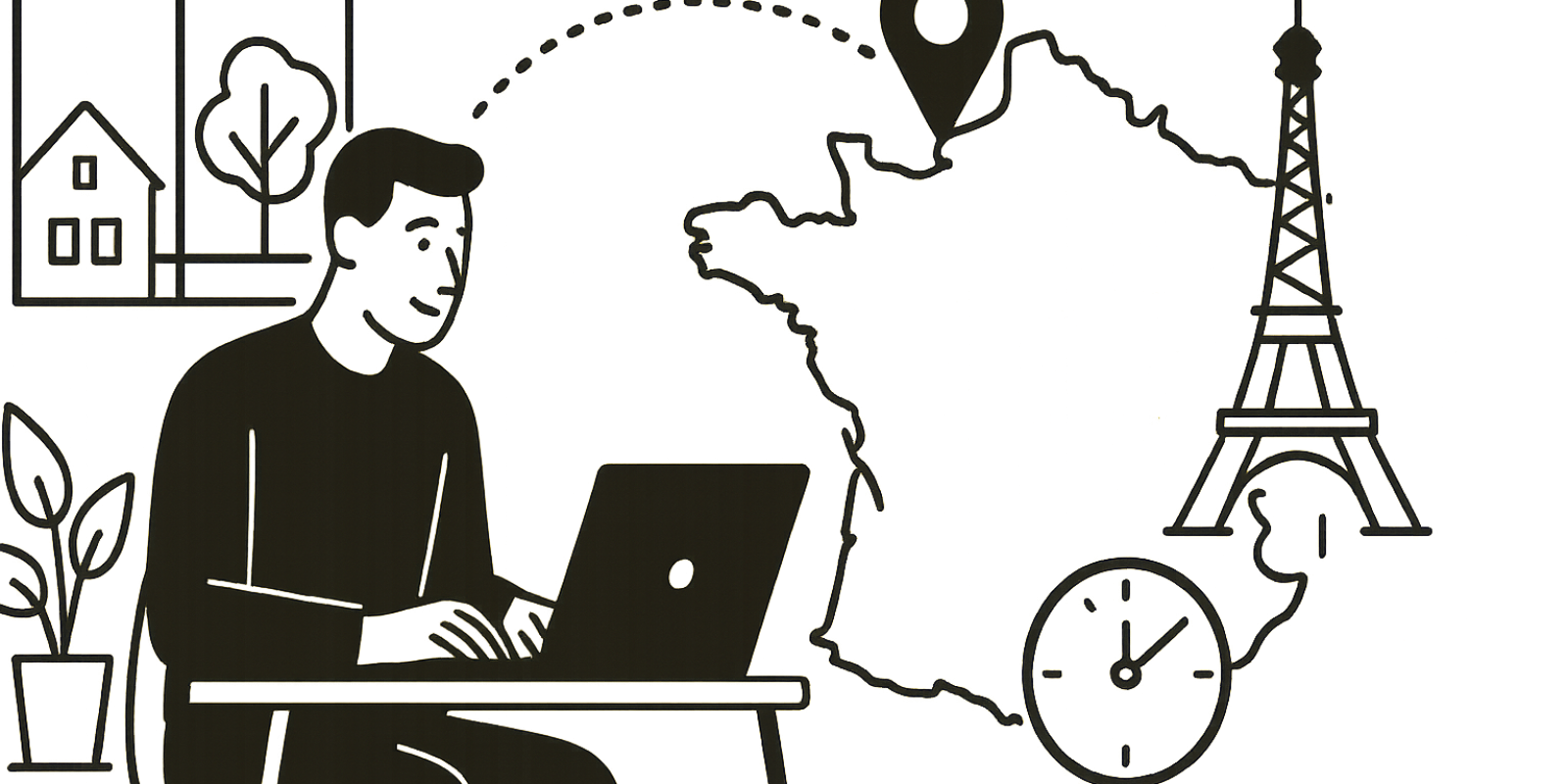 Vue urbaine et connectivité ferroviaire : symbole du Nord attractif pour les télétravailleurs à une heure de Paris