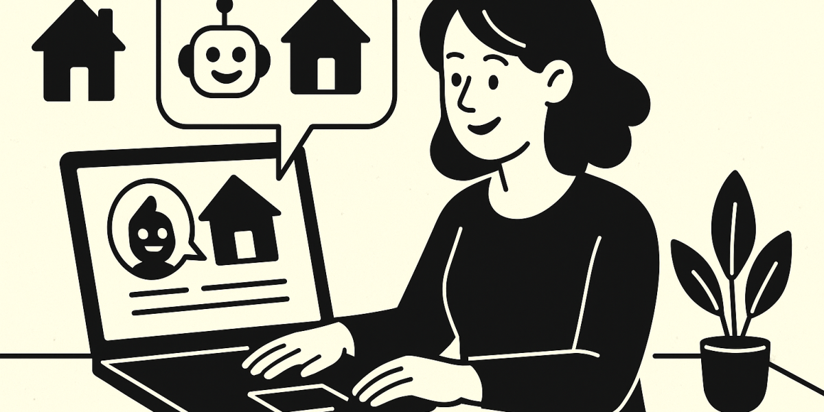 Illustration : recherche de logement assistée par intelligence artificielle