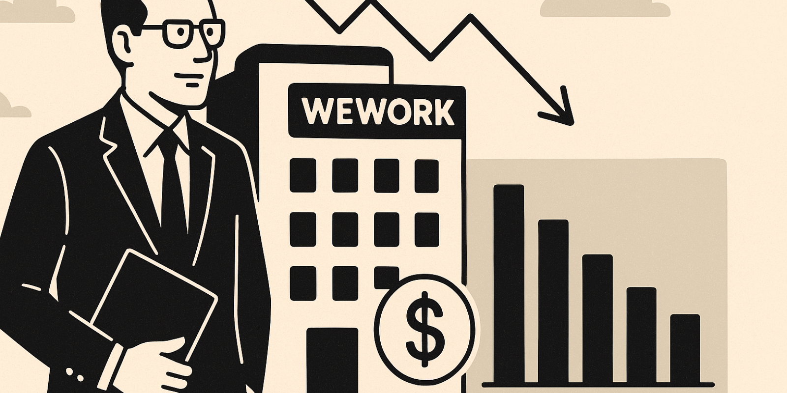 Façade d’un espace WeWork à Paris, symbolisant le recentrage stratégique de l’entreprise